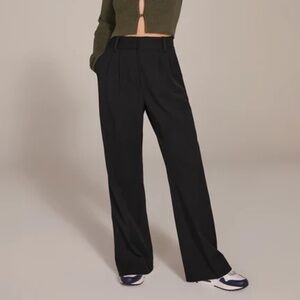 Favorite Daughter Black The Favorite Pant Shortie Pleated High Rise Size 6